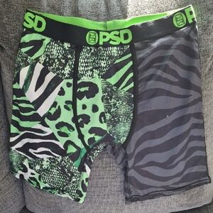 PSD Men's Green and Black Boxer Briefs